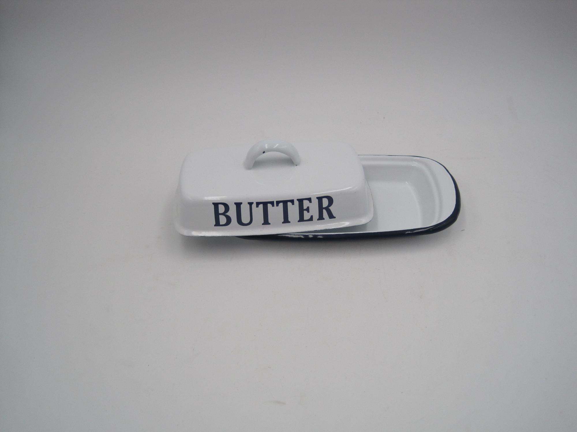 Enamel Butter Dish Butter Box Butter Holder With Lid