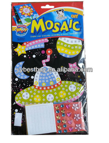 Diy toy color sticky foam mosaics for kids