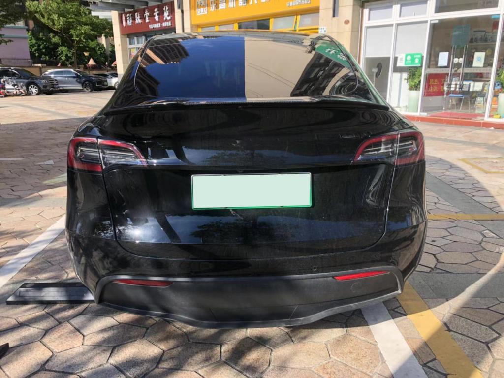 Pre-Preg Dry Carbon Fiber Rear Boot Trunk Spoiler Lip Wing For Tesla Model Y 4-Door 2020 2021