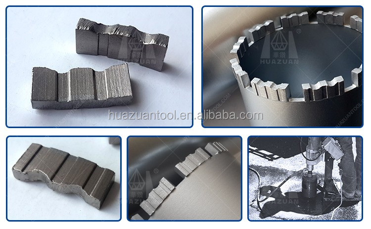 HUAZUAN turbo diamond segments for core cutters drill
