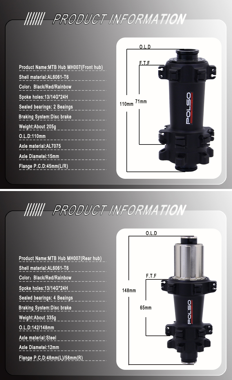 disc brake mtb hub 110mm 