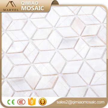3D Wall Tiles Decoration Rhombus Sea Shell Mosaic Floor Pattern