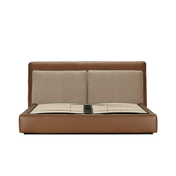 Seattle Upholstered Leather and Fabric Bed