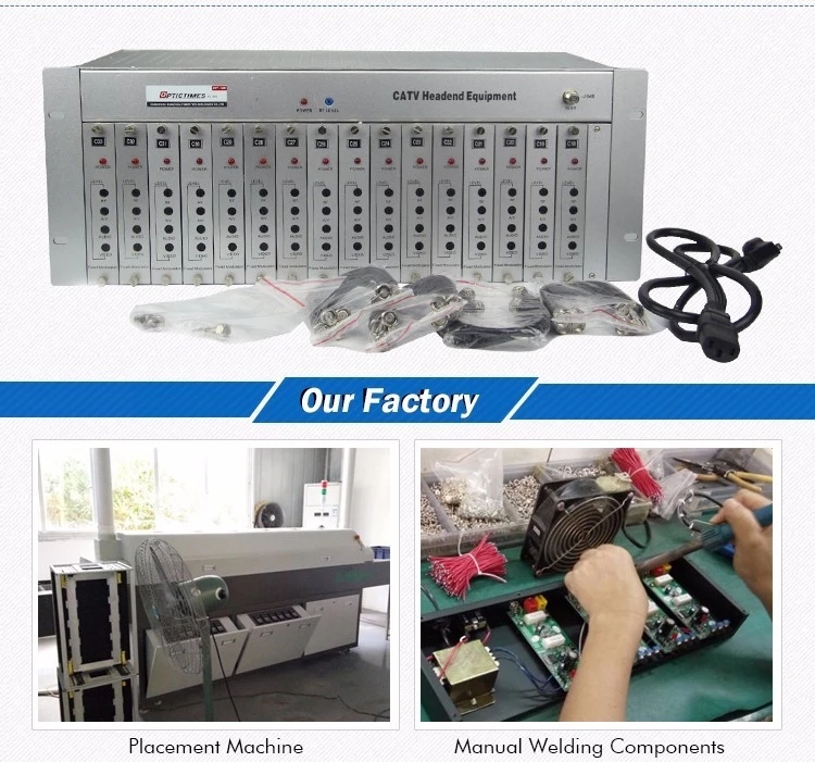 Rack Mounted CATV Analog Fixed Modulator 16 in 1 RF Modulator
