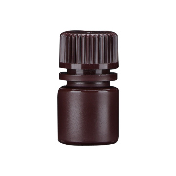 8 ml Brown / Âmbar HDPE HDPE Garrafa de reagente de boca larga