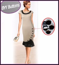 4 holes convex shape custom made tagua corozo shirt button