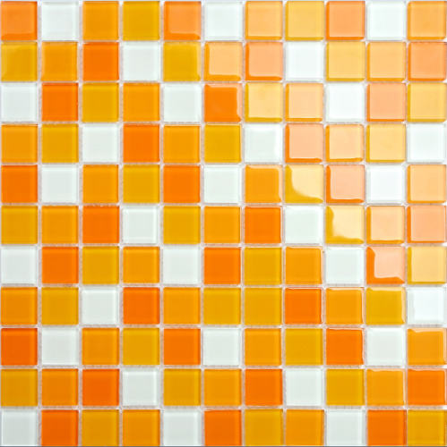 decoración de cocina mosaico naranja