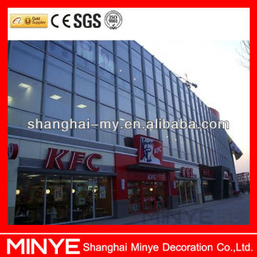 Curtain wall price/glass clamp curtain wall/cheap curtain wall