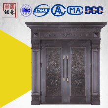 HG-8052 Imitate Copper Unequal Front Double Leaf Door Designs