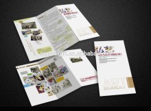 Custome made folding free coloring pages promotional brochure gloss or matt lamination