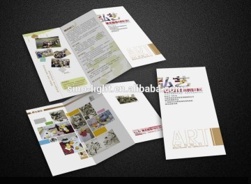 Custome made folding free coloring pages promotional brochure gloss or matt lamination
