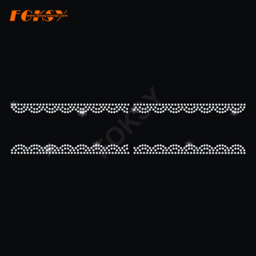Lace-shaped Heat Press Tailless Cheer Bow Rhinestone