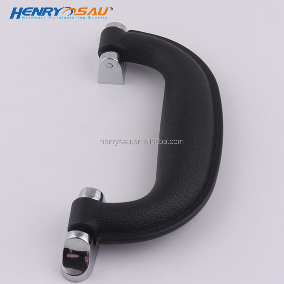 ONE STOP luggage parts top carry pull handle replacement suitcase plastic handle accessories black color grip with silver seats