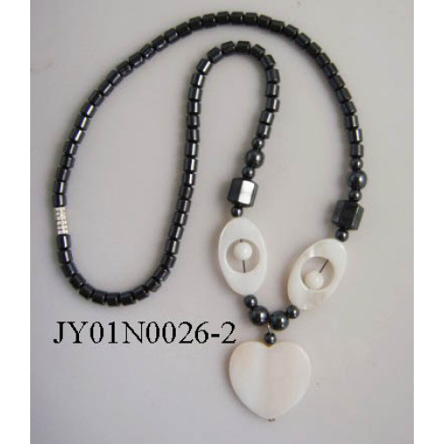 Hematite pearl Shell Necklace