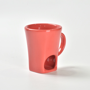 色付きのグレーズストーンウェアチョコレートセラミックフォンデュマグカップ