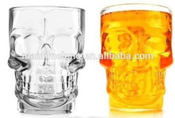 beer glass cup glass beer cup skull beer mug