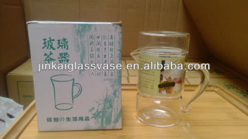 double layer glass cup