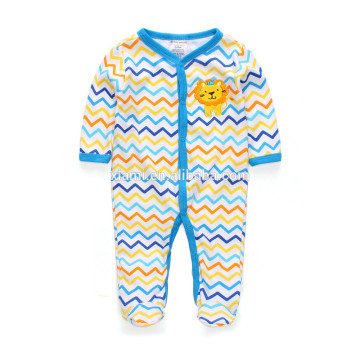 new design 100% cotton custom bright wavy stripe vivid lion pattern kids boutique clothing