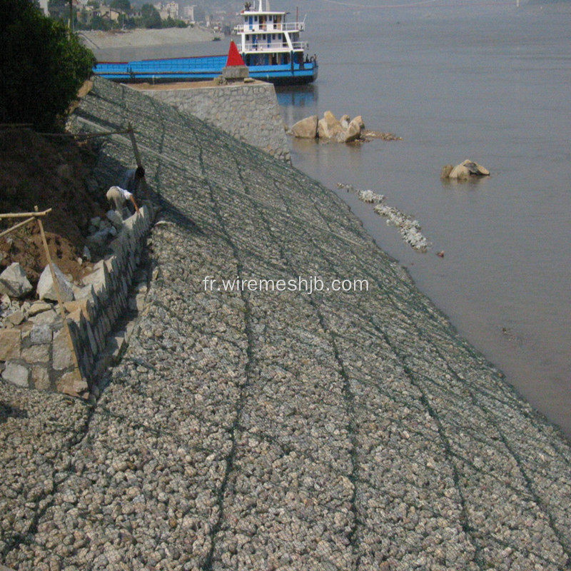 Panier en gabions galvanisé de 3,9 mm pour le projet River Bank