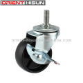 Hitam 5 Inch PU baut putar bantalan roda Caster mesin dan industri