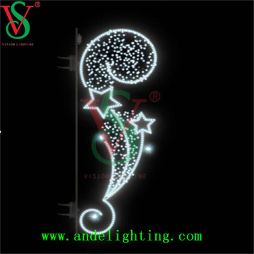 Factory price lamppost motif holiday lighting Outdoor Christmas street decorations