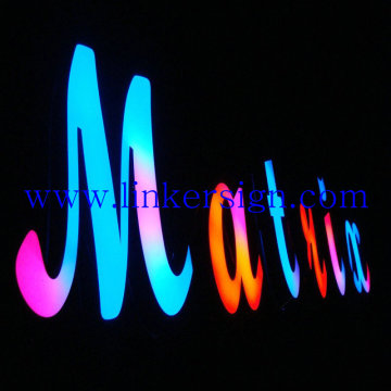 colorful outdoor acrylic led sign