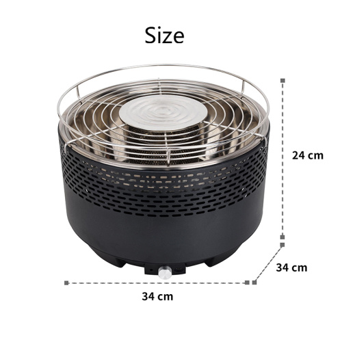 Portabel smokeless arang bbq grill tabletop charcoal grill lotus style bbq grill built in fan power