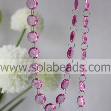 Warm 4*14*14MM Crystal Acrylic Ring Beading String Garland