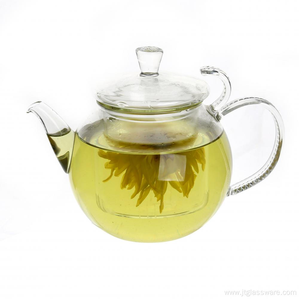 800ml Mouthblown Pretty Pyrex Teapot for Sale