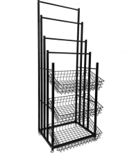 Black Metal Rotating Umbrella Display Stand