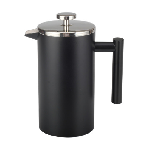 Food Grade Double Wall BlackFrench Press ze stali nierdzewnej