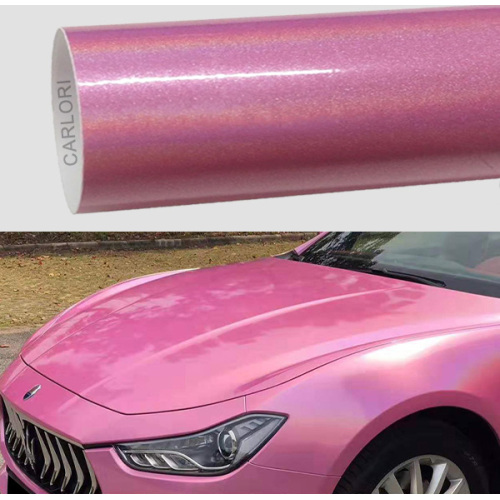 Rainbow Laser Pink car wrap vinyl.