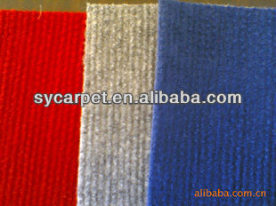 needle punched nonwoven ribbed carpet
