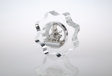 Crystal Table Clock and Desk Clock ,flower shape crystal table clock