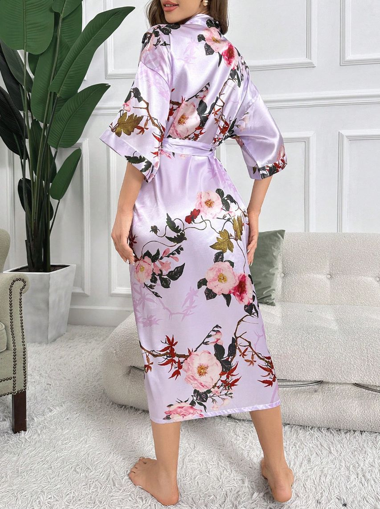 Роскошный шелковый пижамный галстук с принтом Pure Luxury Silk Feel Printed Pajamas Tie Pure