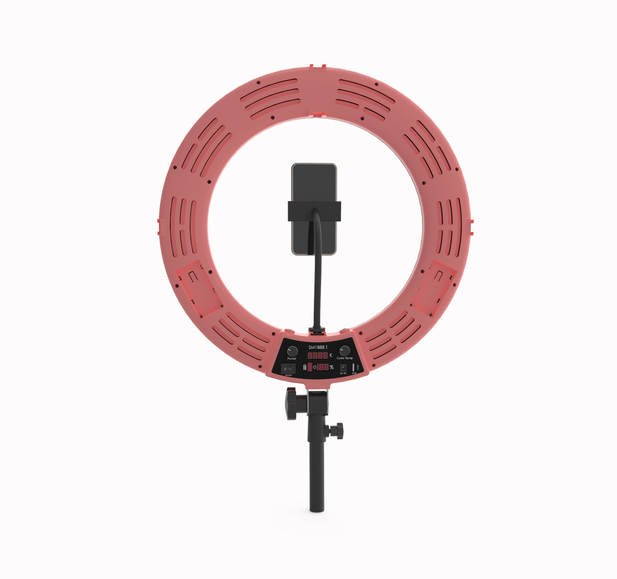 New OEM  photography studio light stand lamp 60W rechargeable flexible tripod camera phone makeup18 inch led light ring