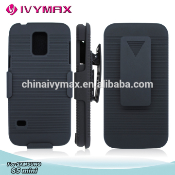 black phone case for galaxy s5 mini holster combo case