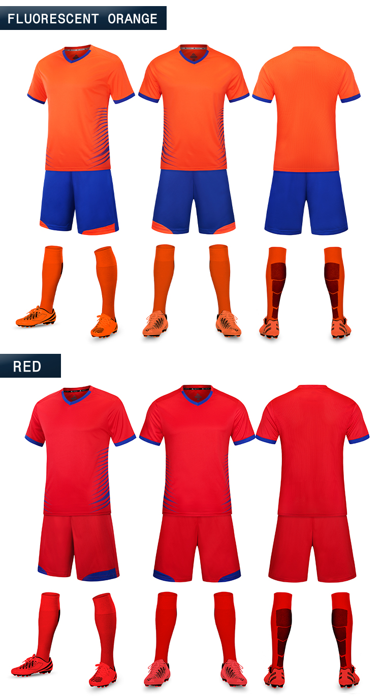 Uniforme de treinamento de equipe de esportes de camisas de futebol personalizadas