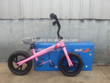 Supply kids balance bikes 12" kids walking bikes with color box baby balance bike