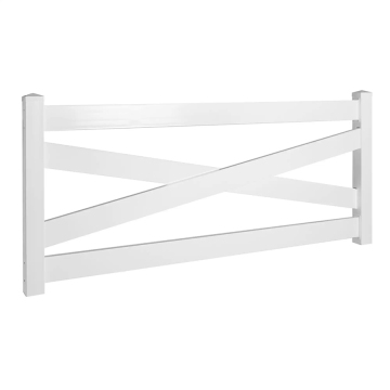 Durables Crossbuck White Vinyl Ranch Rail Horse Fence