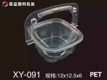 Customized Plastic Box with Handle for Cake