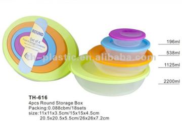 plastic round food container