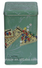 Game square tin box