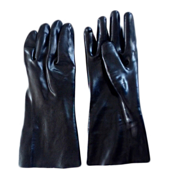 Black pvc protective safety mechanical working gloves