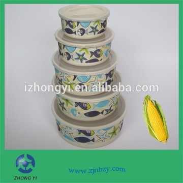 5pcs PLA Zein Plastic Bowl Set