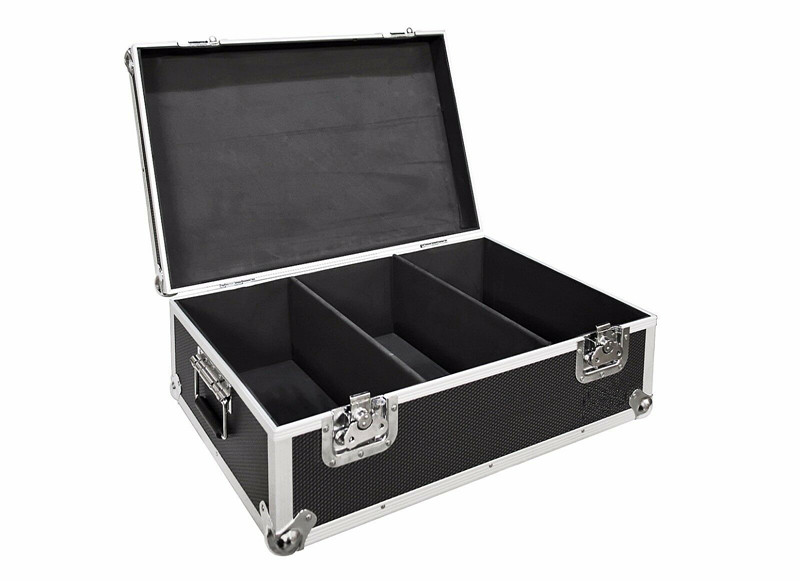 Vinyl Record Aluminium Case DJ Flight Storage Carry Case Black Holds 500 Tough Box