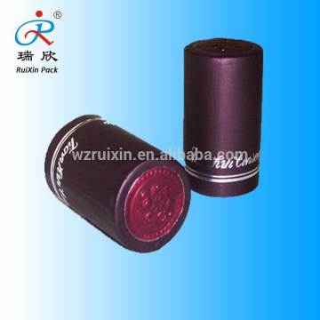 PVC heat shrink capsule,metal label, pvc wine cap