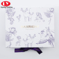 skincare luxury customized paper box with ribbon