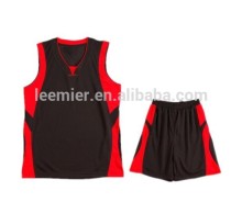 Popular Customized basketball jersey black and red