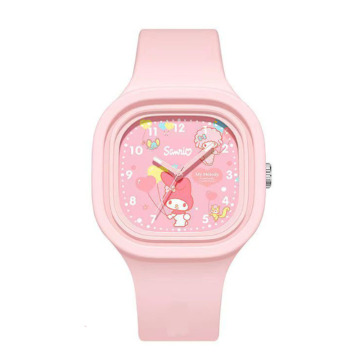 Silicone Sanrio Kuromi Melody Kitty Square Watch